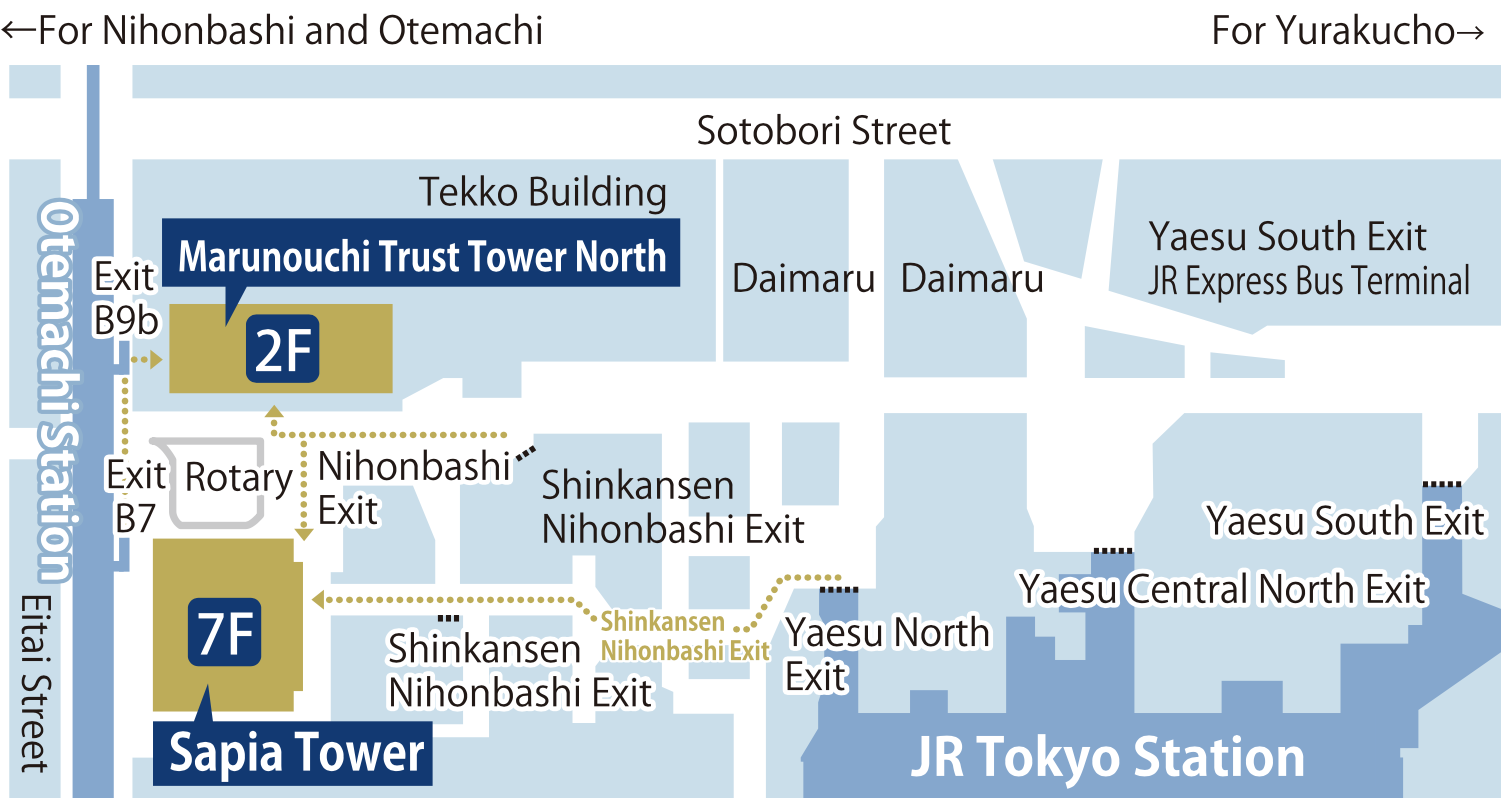 Eye Clinic Tokyo Sapia Tower Location Map