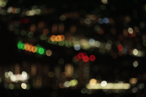 Image of night light blurring