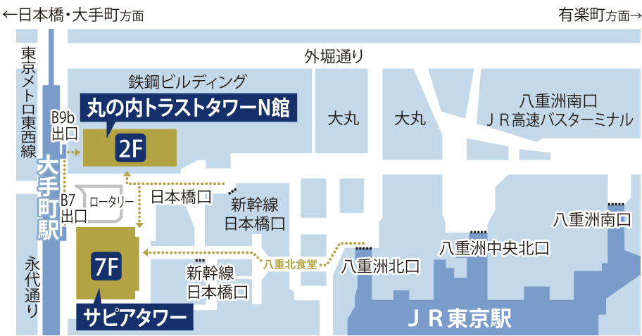 サピアタワーアイクリニック東京 所在地マップ
